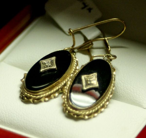 Taormina Black Onyx Earrings  Vintouch Jewels