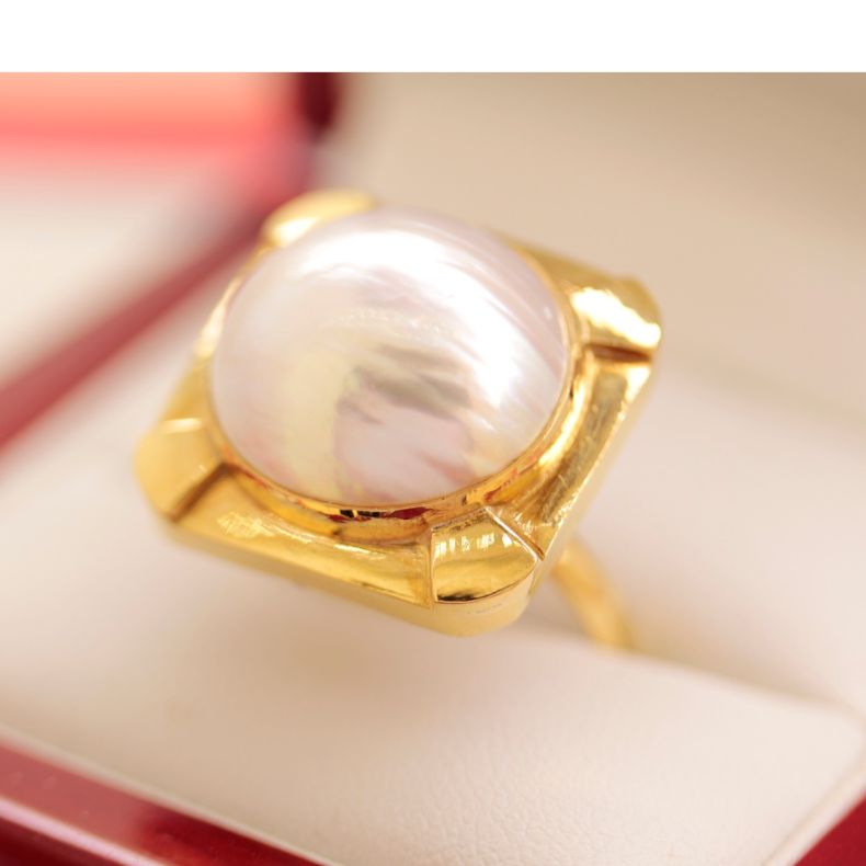 18K Gold Plated Stainless Steel 6mm Shell Pearl Rings Imitation Rings for  Female - China Fashion Jewelry and Stainless Steel Pearl Ring price |  Made-in-China.com